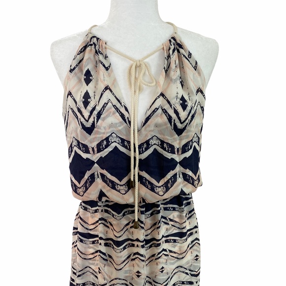 PARKER Silk Aztec Geometric Maxi Dress XS - Picture 2 of 7